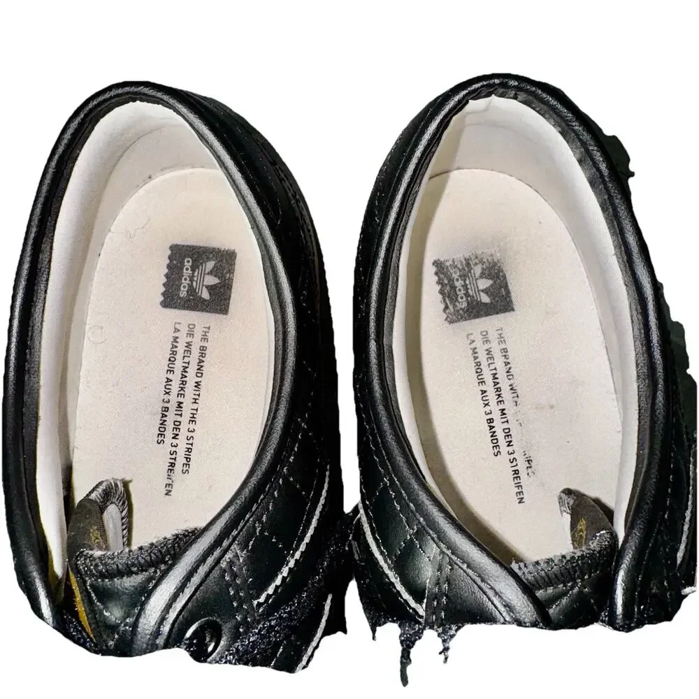 Adidas‎ RARE Leather Seeley Premium Mens US12 Skate Shoe Black Quilt Ivory Wall